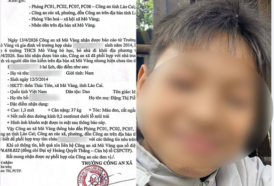 Bé trai mất tích sau khi bị bố đánh, lãnh đạo xã tiết lộ chi tiết khó tin