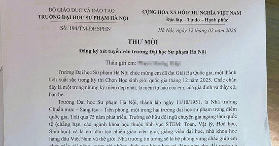 Hiệu trưởng ĐH Sư phạm Hà Nội mời đích danh học sinh đăng ký xét tuyển thẳng từ lớp 11