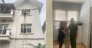 Giải cứu cháu bé 14 tuổi định trèo ra ban công tầng 3 căn biệt thự tại Hà Nội