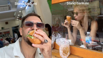 Khách Tây đua nhau 'tỏ tình' với bánh mỳ Việt với trend TikTok 'Stand Banh My'