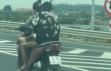 Danh tính 2 thiếu nữ 'đầu trần', phóng xe máy trên cao tốc Hải Phòng - Móng Cái