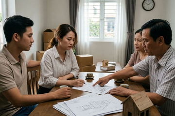 Bố mẹ chồng cho riêng con trai đất, con dâu có nên đổ tiền vào xây nhà?