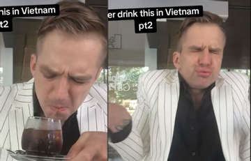 Clip anh Tây rùng mình khi uống cà phê đen Việt Nam khiến dân mạng cười bò