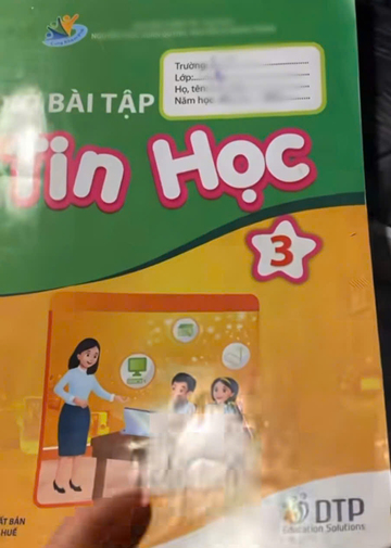 Vở bài tập Tin học lớp 3 in link 'web đen': Đơn vị phát hành thông báo khẩn