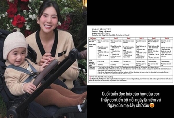 MC Mai Ngọc công khai bảng báo cáo học tập của con trai 1 tuổi