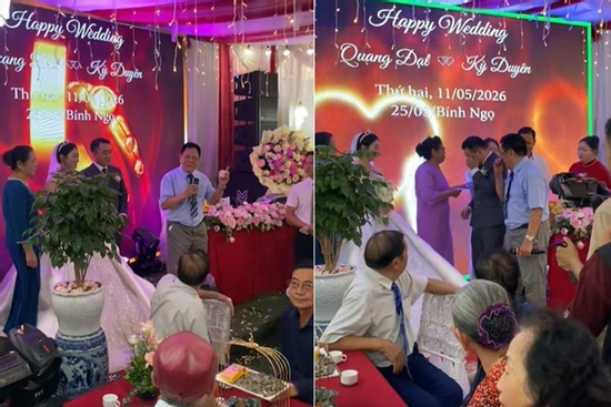 Chú rể Ninh Bình bật khóc khi nhận được 4 chỉ vàng của người bố đã mất 26 năm