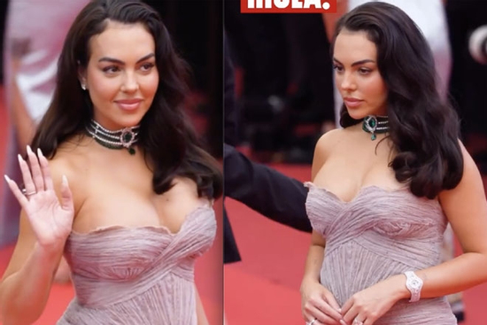 Hôn thê siêu sexy của Cristiano Ronaldo gây sốc khi đeo kim cương khủng ở Cannes