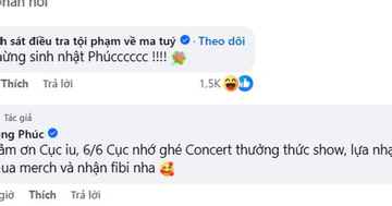 Tăng Phúc bất ngờ được fanpage Cục CSĐT về ma túy gọi tên, chuyện gì đang xảy ra?