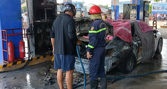 Nhận định ban đầu nguyên nhân 2 thiếu niên tử vong trong vụ cháy ô tô ở cây xăng