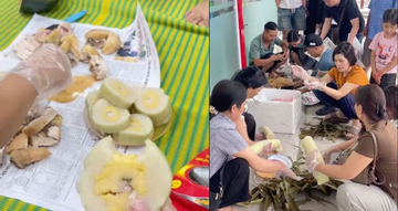 Gia đình 39 người ở Bắc Ninh đem bánh chưng, gà luộc, 20kg hoa quả đi du lịch