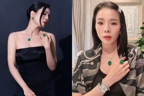 Sao Việt mê diện trang sức ngọc: Lệ Quyên toàn size 