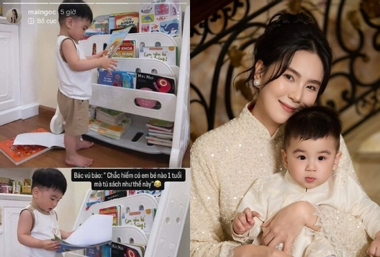 MC Mai Ngọc rèn tính kỷ luật và thói quen đọc sách cho con trai 1 tuổi tại Bắc Ninh