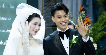 Cô dâu Bích Hạnh của cầu thủ Văn Thanh công khai con riêng tại đám cưới