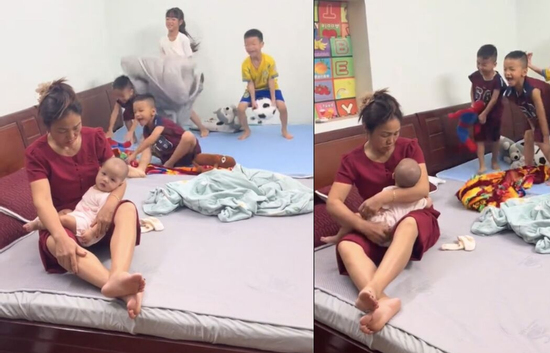 Clip 'thảm cảnh 1 bà trông 5 cháu nghỉ hè' khiến dân mạng vừa cười vừa thương