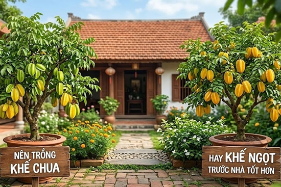 Nên trồng khế chua hay khế ngọt trước nhà tốt hơn?