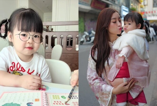 Hoa hậu Đỗ Mỹ Linh chia sẻ chuyện dạy con học: Bé Tuệ An gây ấn tượng với nét chữ nắn nót