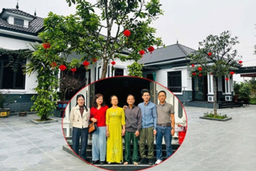 Anh em ruột ở Thanh Hóa xây nhà chung sân, chung cổng trên mảnh đất hơn 1.000m2