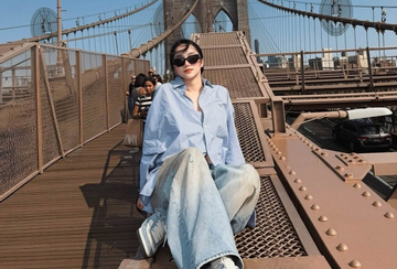 Hoa hậu Hương Giang xuất hiện với phong cách du học sinh tại New York sau MGI All Stars