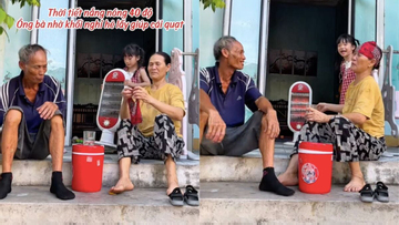 Bé gái hiếu thảo bê nhầm quạt sưởi chăm bà đi làm đồng về khiến dân mạng cười bò