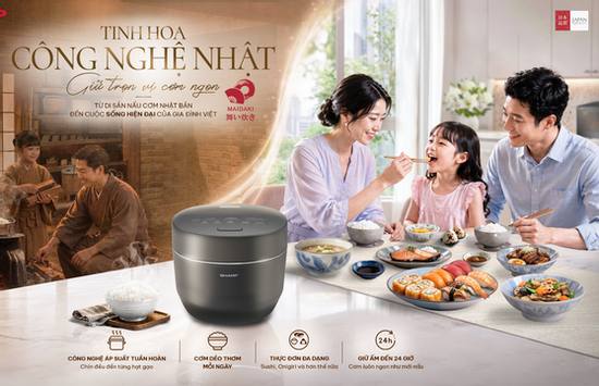 Sharp Maidaki - Tinh hoa nấu cơm chuẩn Nhật cho gia đình Việt