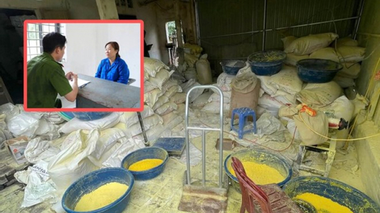 Khởi tố chủ cơ sở sản xuất tinh bột nghệ giả quy mô lớn ở Phú Thọ
