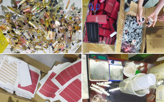 Phá đường dây sản xuất, bán nước hoa giả trên Shopee, khởi tố 13 người