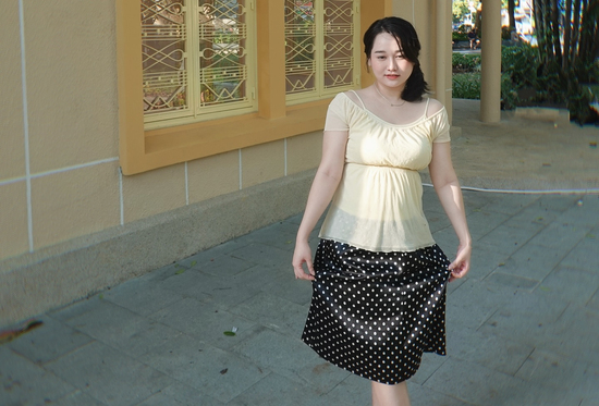 Không chỉ giảm cân, Trúc Anh còn thay đổi cả cách mặc