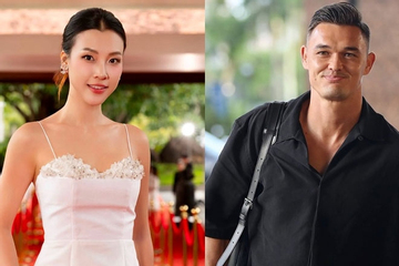 Thủ môn Lê Giang Patrik và MC Hoàng Oanh lộ hình ảnh hẹn hò