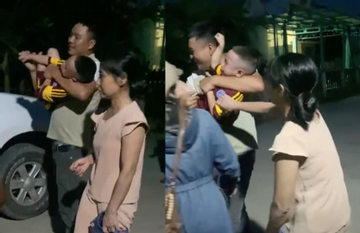 'Khối nghỉ hè' gào khóc vẫn bị bế lên ô tô rời quê, dân mạng bật cười thấu hiểu