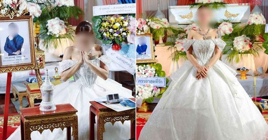 Cô gái mặc váy cưới trắng, chắp tay ngồi trước di ảnh người yêu: Câu chuyện phía sau “hôn lễ” đặc biệt khiến nhiều người xót xa