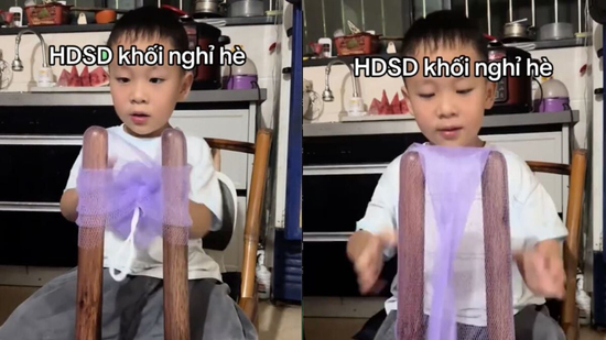 Clip 'hướng dẫn sử dụng khối nghỉ hè' hút 6 triệu view nhờ công nhân nhí 6 tuổi