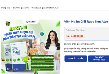 Bộ Y tế yêu cầu kiểm tra quảng cáo viên ngậm giải rượu Non Alco