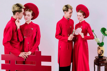 Cô dâu Nga xinh như búp bê, bất ngờ vì được tặng vàng trong đám cưới ở Quảng Trị