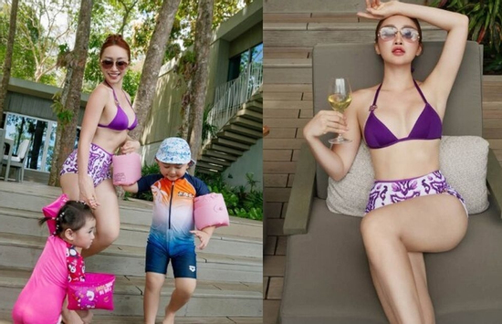 Tiểu thư Hà Nội lấy chồng là đại gia lớn hơn 16 tuổi, khoe vóc dáng nóng bỏng sau 2 lần sinh con