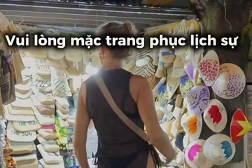 Nữ du khách bị mời rời khỏi Chùa Cầu Hội An vì trang phục phản cảm