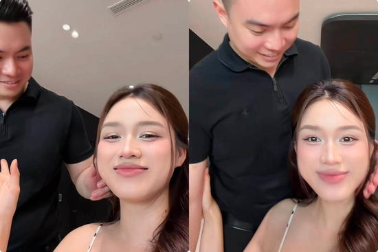 Hoa hậu Đỗ Thị Hà thu hút sự quan tâm với khoảnh khắc đời thường ngọt ngào bên chồng