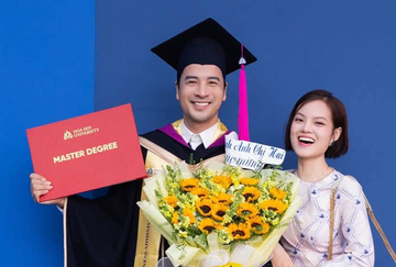 Diễn viên Đoàn Minh Tài nhận bằng thạc sĩ, vợ kém 16 tuổi cũng đón tin vui cùng ngày