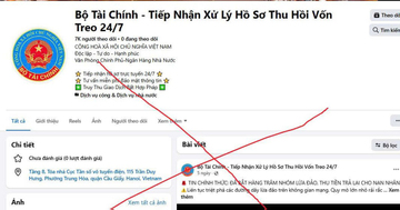 Cảnh báo giả mạo trang Facebook của Bộ Tài chính để lừa đảo