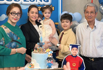 Nhật Kim Anh cùng nhà chồng cũ tổ chức sinh nhật cho con trai