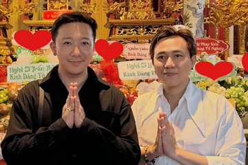 Trấn Thành, Cẩm Ly và các nghệ sĩ dâng hương tại nhà thờ Tổ của Hoài Linh