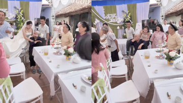Cụ bà che mặt khóc như mưa khi cháu gái lấy chồng, dân mạng muốn khóc theo