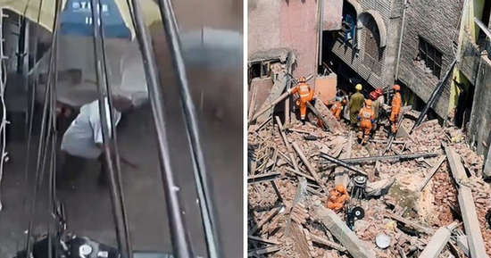 Kinh hoàng khoảnh khắc tòa nhà 5 tầng đổ sập trong vài giây, 6 người thiệt mạng